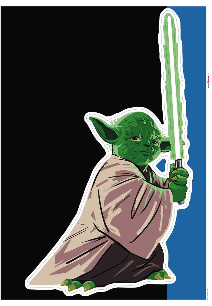 Sticker mural Star Wars Yoda training Session