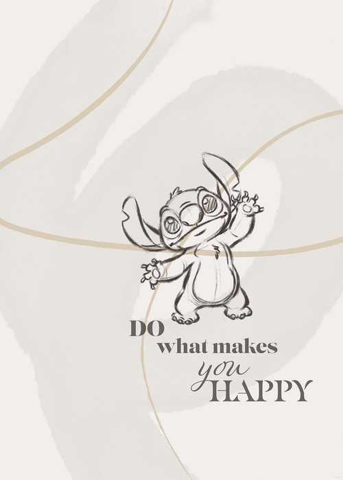 Poster d'art Disney Lilo and Stitch Do What Makes You Happy
