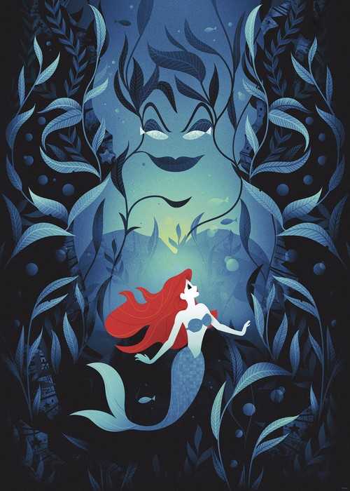 Poster d'art Disney Ariel Ursula