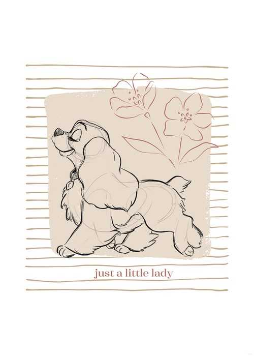 Poster d'art Disney Lady and the Tramp just a Little Lady