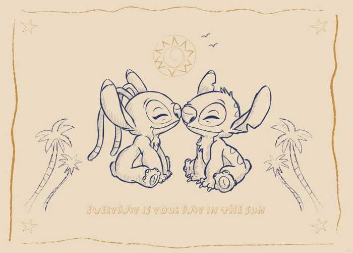 Poster d'art Disney Lilo and Stitch Your Day in the Sun