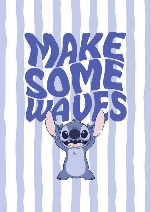 Poster d'art Disney Lilo and Stitch Make Some Waves