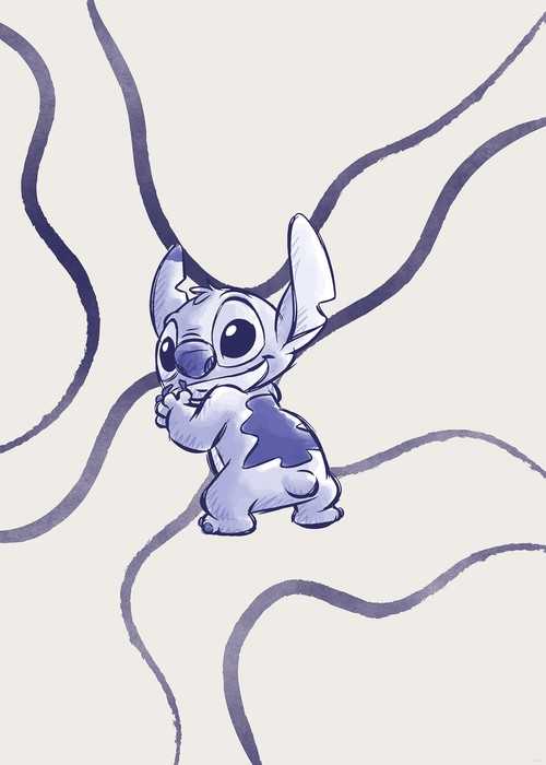 Poster d'art Disney Lilo and Stitch Brave and Wild