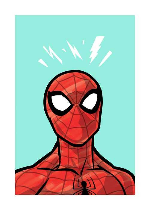 Poster d'art Spider-Man Danger Ahead