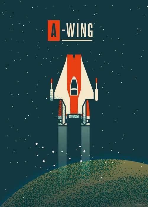 Poster d'art Star Wars - Geeky A-Wing