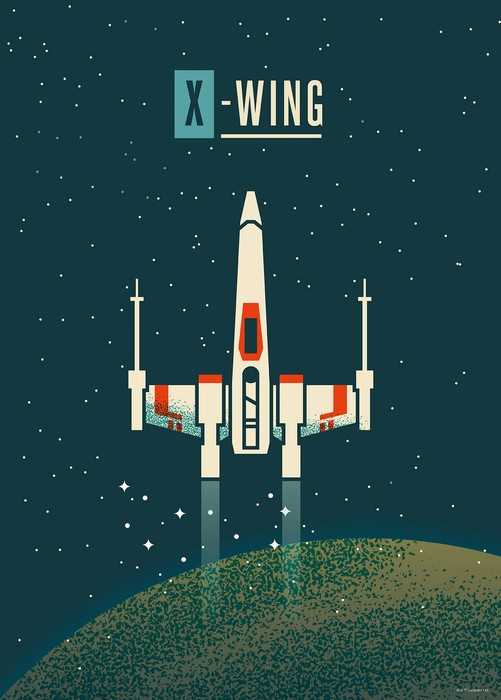 Poster d'art Star Wars - Geeky X-Wing