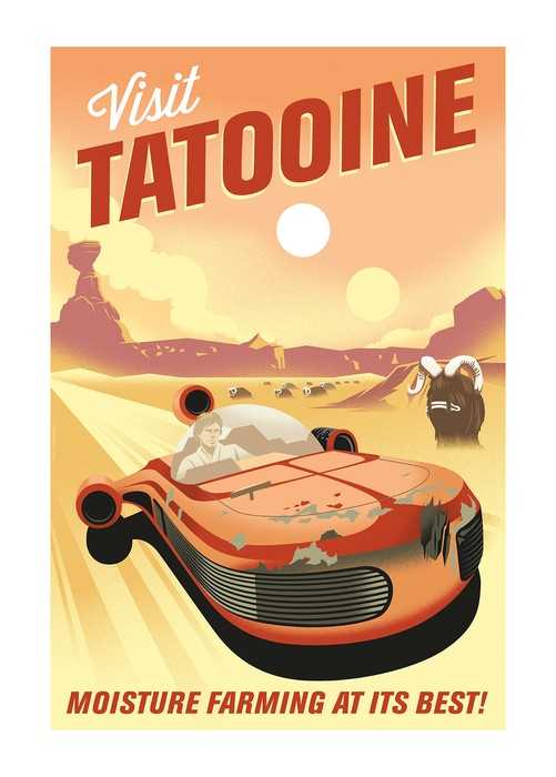Poster d'art Star Wars - Visit Tatooine!