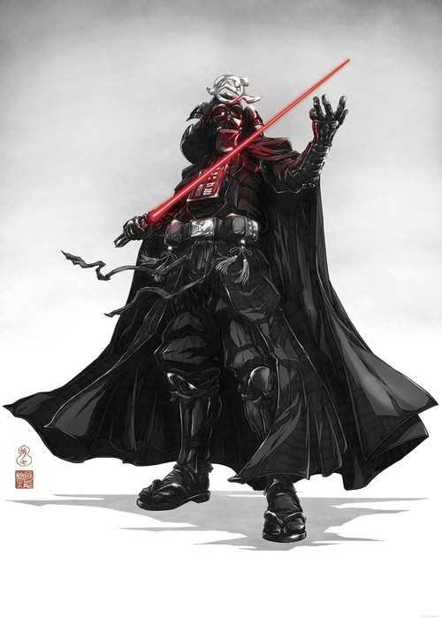 Poster d'art Star Wars Vision Samurai Dark Lord