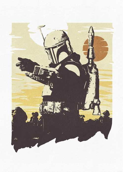 Poster d'art Star Wars Boba Fett Illustration Target