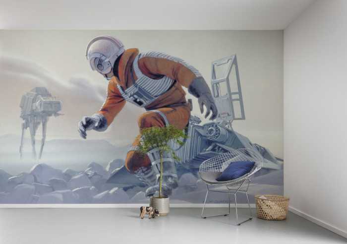Photo murale intissé impression numérique Star Wars Classic RMQ Hoth Battle Pilot