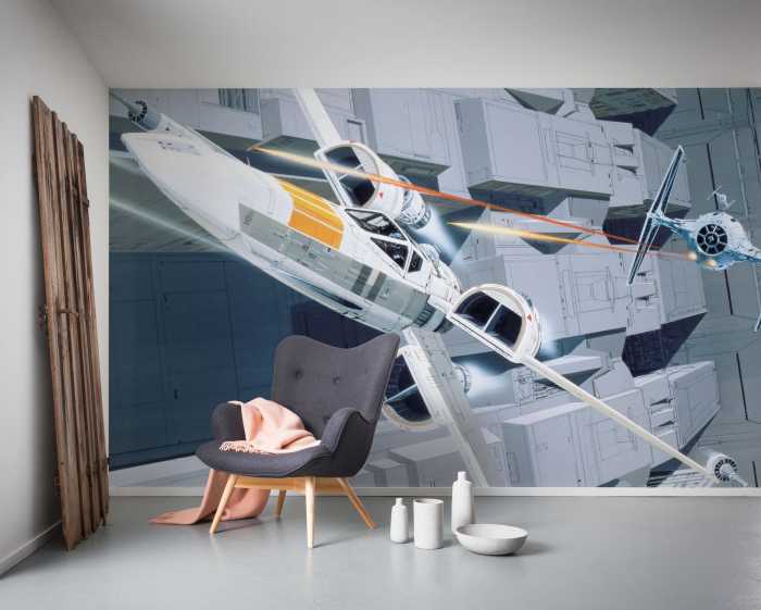 Poster XXL impression numérique Star Wars Classic RMQ X-Wing vs TIE-Fighter