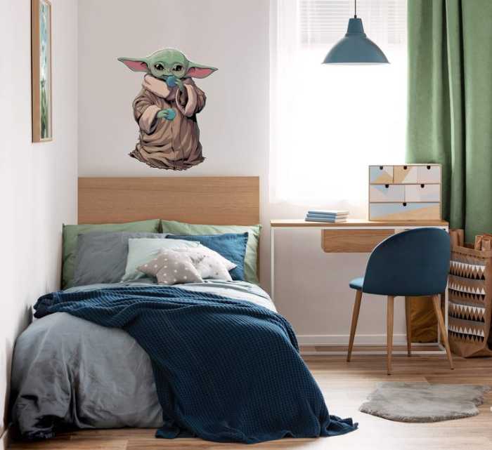 Stickers muraux feuille adhésive Star Wars The Mandalorian and Grogu Cookies