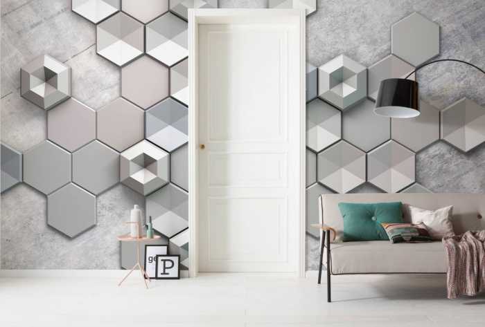 Intissé Premium Hexagon Concrete