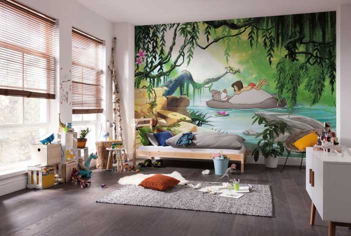 Papier Jungle book swimming with Baloo