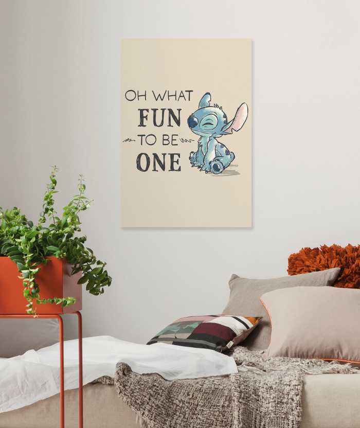 Toile Imprimé Disney Lilo and Stitch Oh What Fun