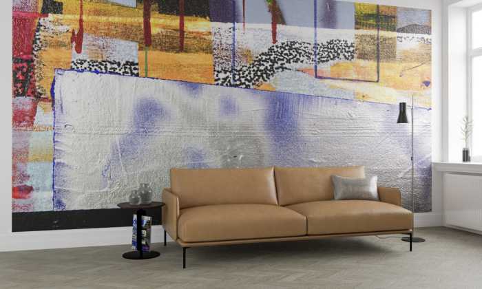 Photo murale intissé impression numérique Infinity Prancing violett
