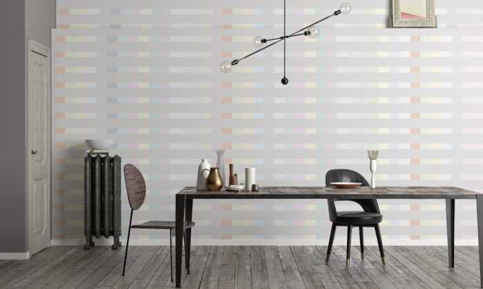 Photo murale intissé impression numérique Structure Line lightgrey-pastell