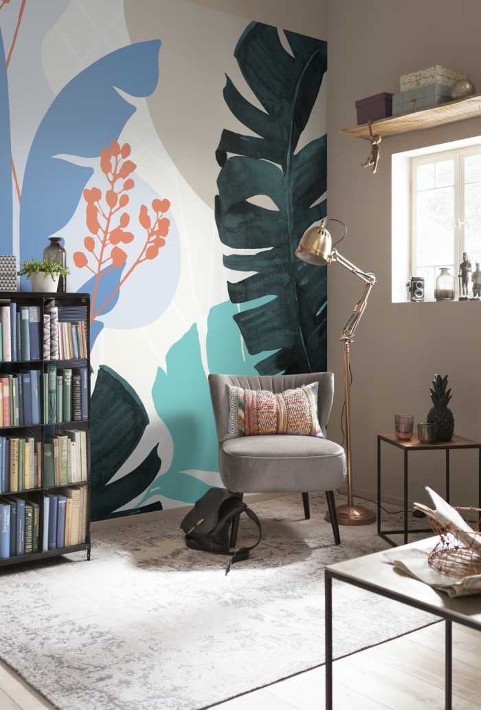 Photo murale intissé impression numérique Tropical Shapes