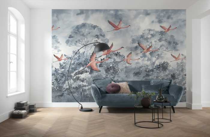 Photo murale intissé impression numérique Flamingos in the Sky