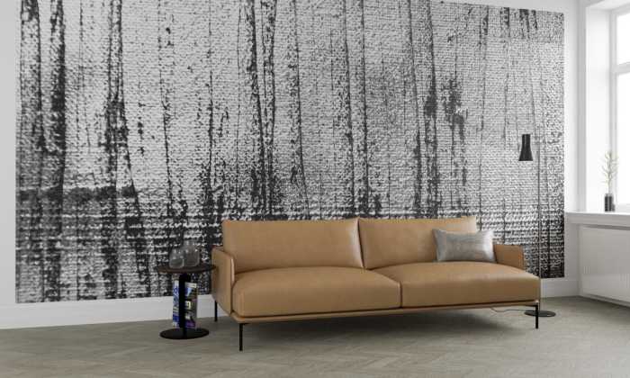 Photo murale intissé impression numérique Gaze Dancing grey-black