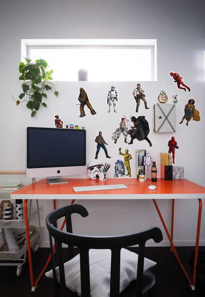 Sticker mural Star Wars Heroes Villains