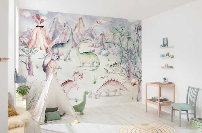 Photo murale intissé impression numérique Dino Playground