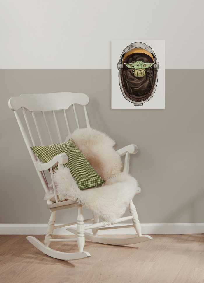 Toile Imprimé Star Wars The Mandalorian Grogu Sleeping