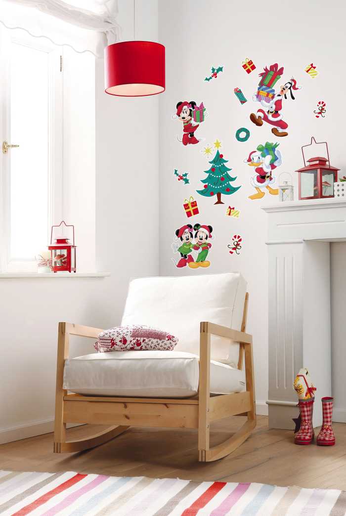 Sticker mural Mickey Christmas Presents