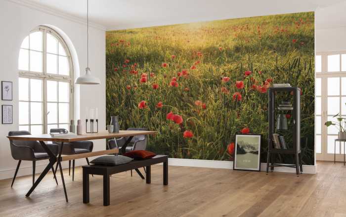 Photo murale intissé impression numérique Poppy World I