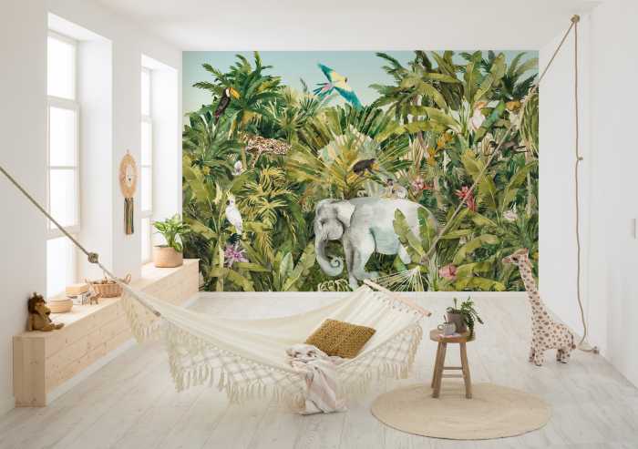 Photo murale intissé impression numérique Jungle Expedition