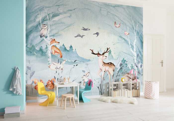 Photo murale intissé impression numérique Animal Sleepover