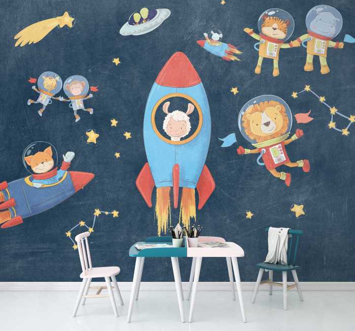 Photo murale intissé impression numérique Friends in Space