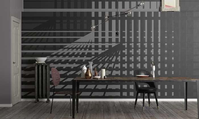 Photo murale intissé impression numérique Way Out grey-black