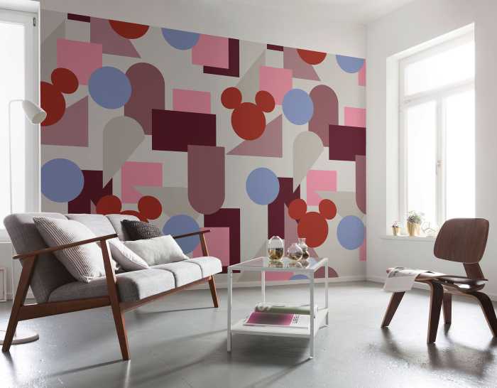 Photo murale intissé impression numérique Colourful Mickey