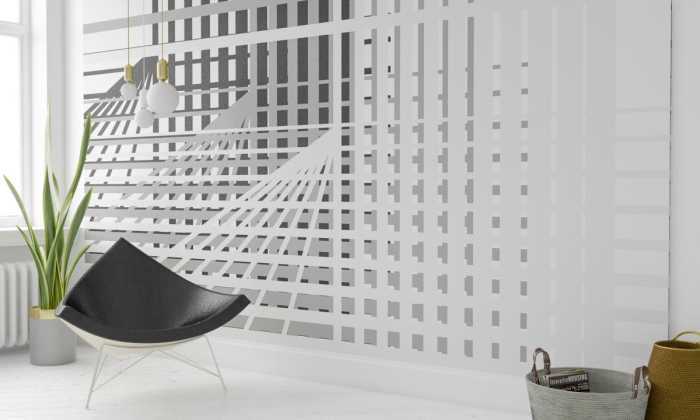 Photo murale intissé impression numérique Way Out lightgrey-black