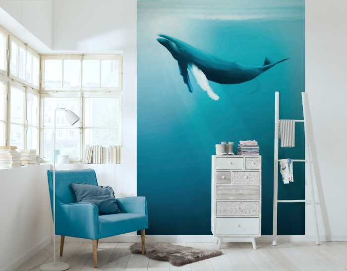 Photo murale intissé impression numérique Artsy Humpback Whale