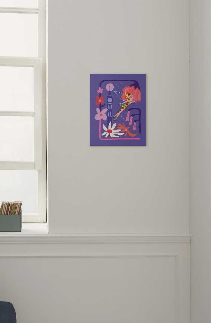 Toile Imprimé Disney Tinker Bell Flower City