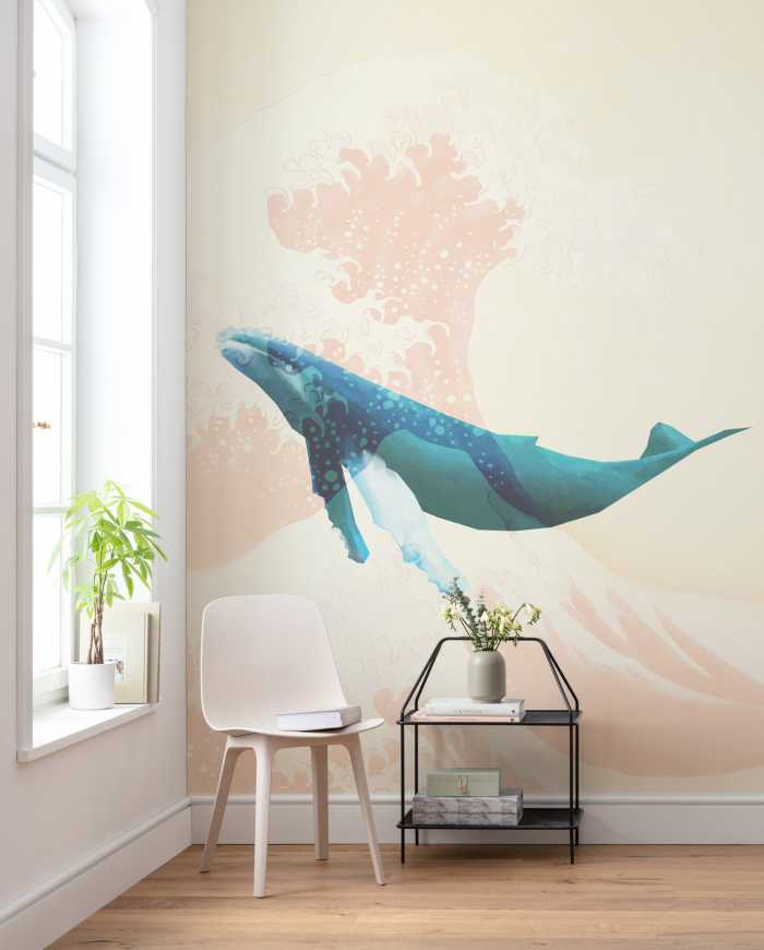 Photo murale intissé impression numérique Whale Voyage