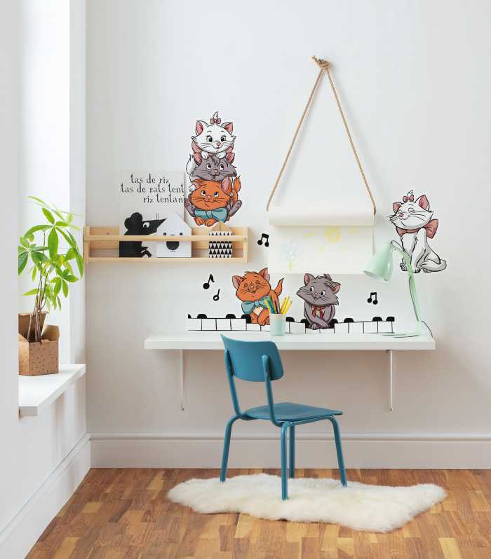 Sticker mural Aristocats Kittens