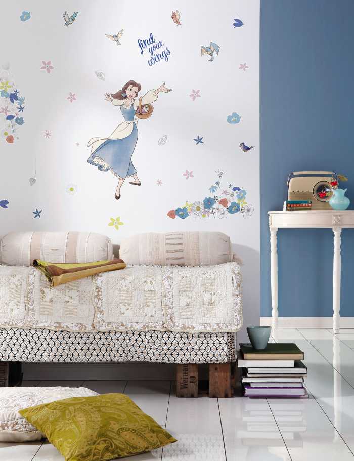 Sticker mural Belle find your Wings