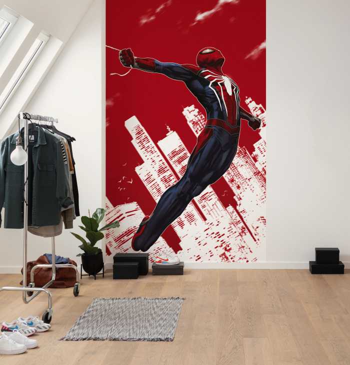 Photo murale intissé impression numérique Marvel Spider-Man Red Swing