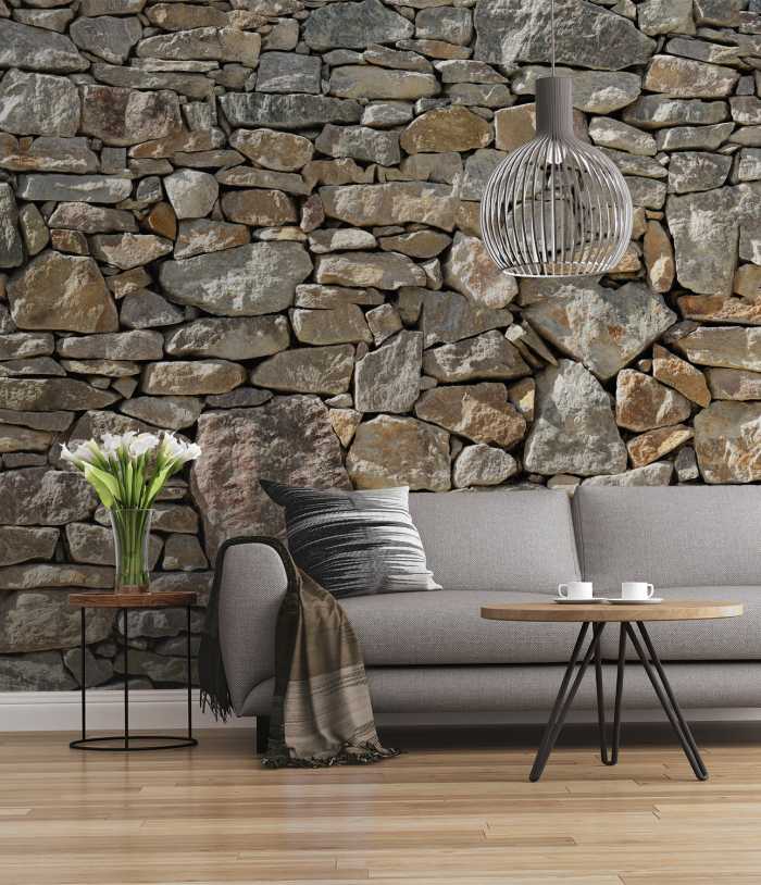 Photo murale intissé impression numérique Stone Wall