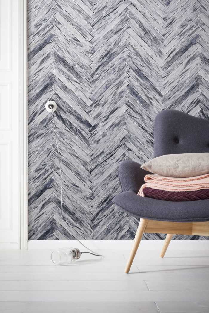 Photo murale intissé impression numérique Herringbone Pure