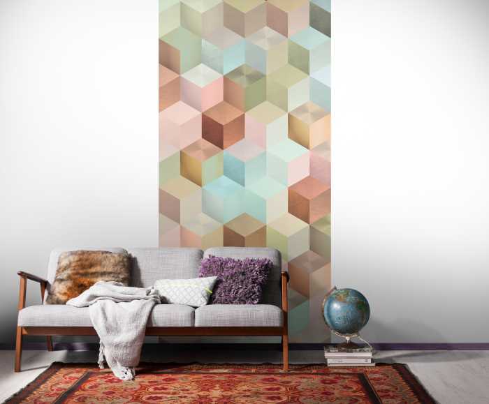 Panneau sur intissé  Cubes Panel