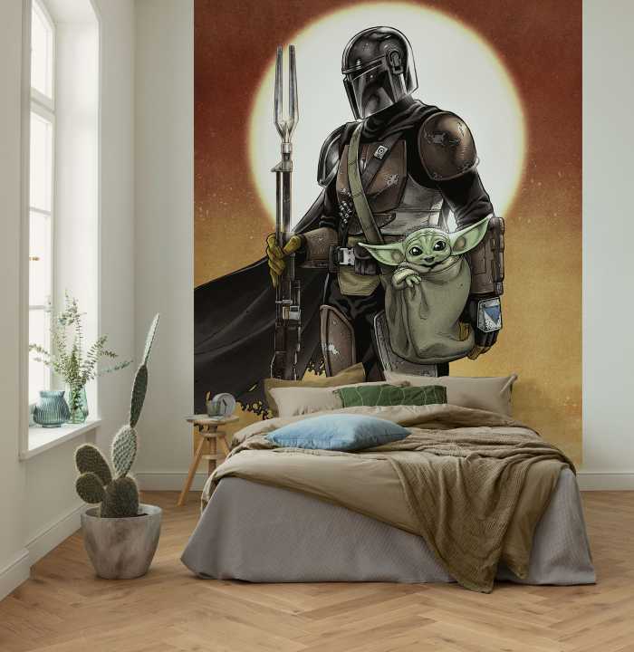 Photo murale intissé impression numérique Star Wars The Mandalorian and Grogu
