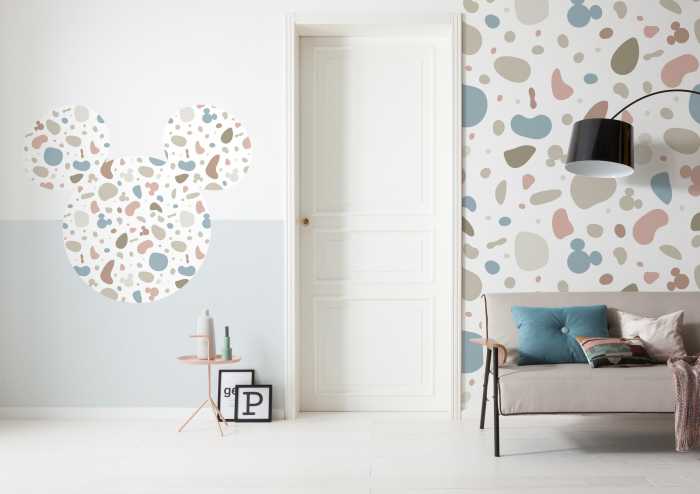 Sticker mural Mickey Head Terrazzo Bambino