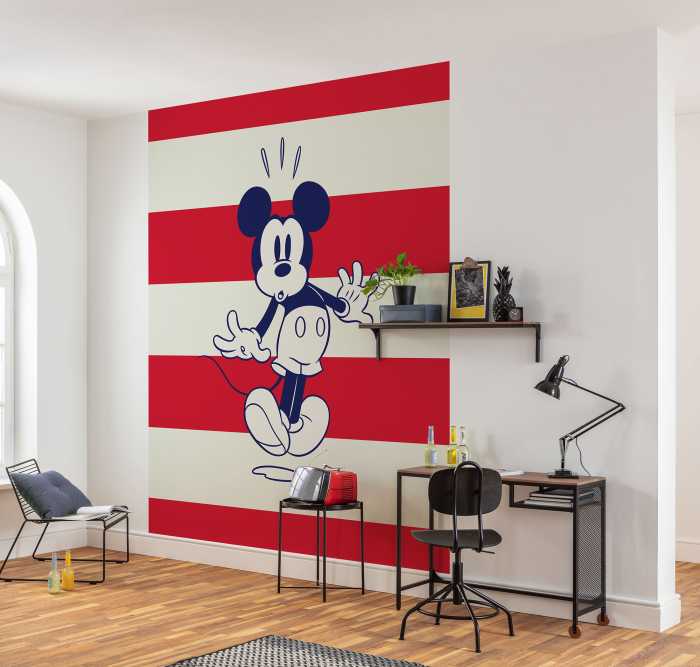 Photo murale intissé impression numérique Mickey Vibrant