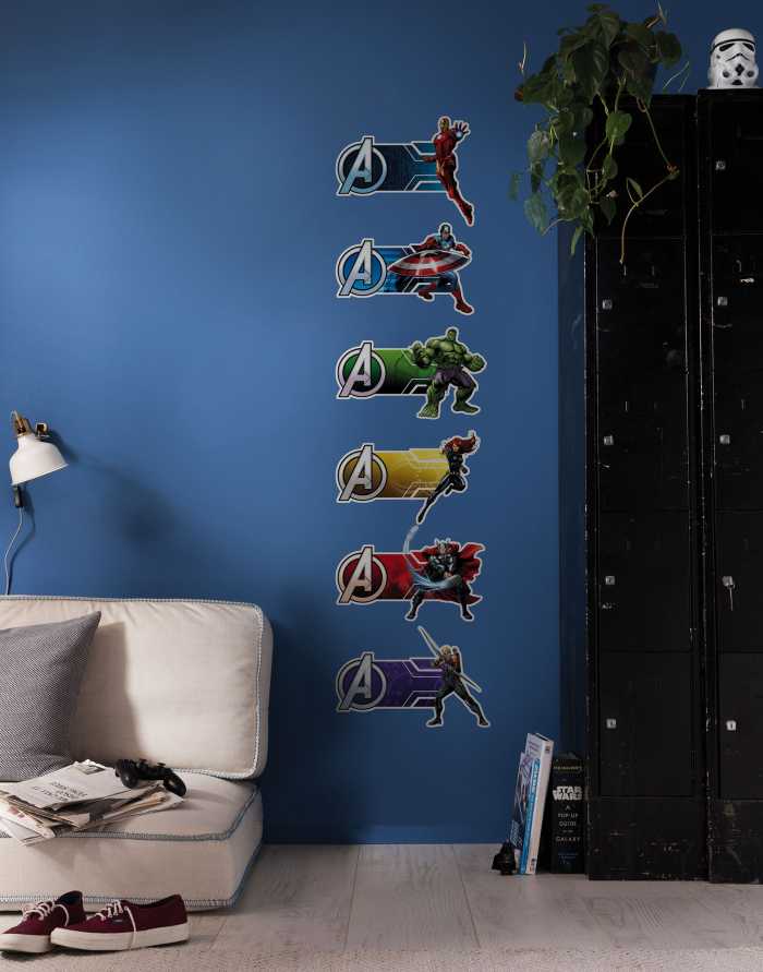 Sticker mural Avengers Plates