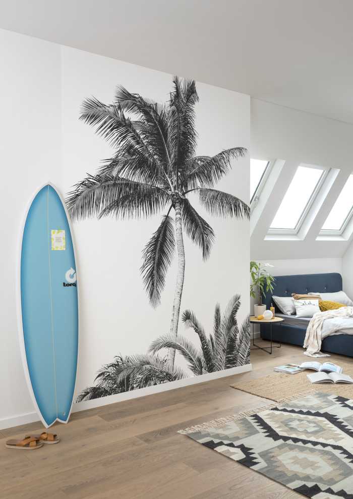 Photo murale intissé impression numérique Retro Palm
