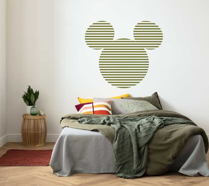 Sticker mural Mickey Head Stripes